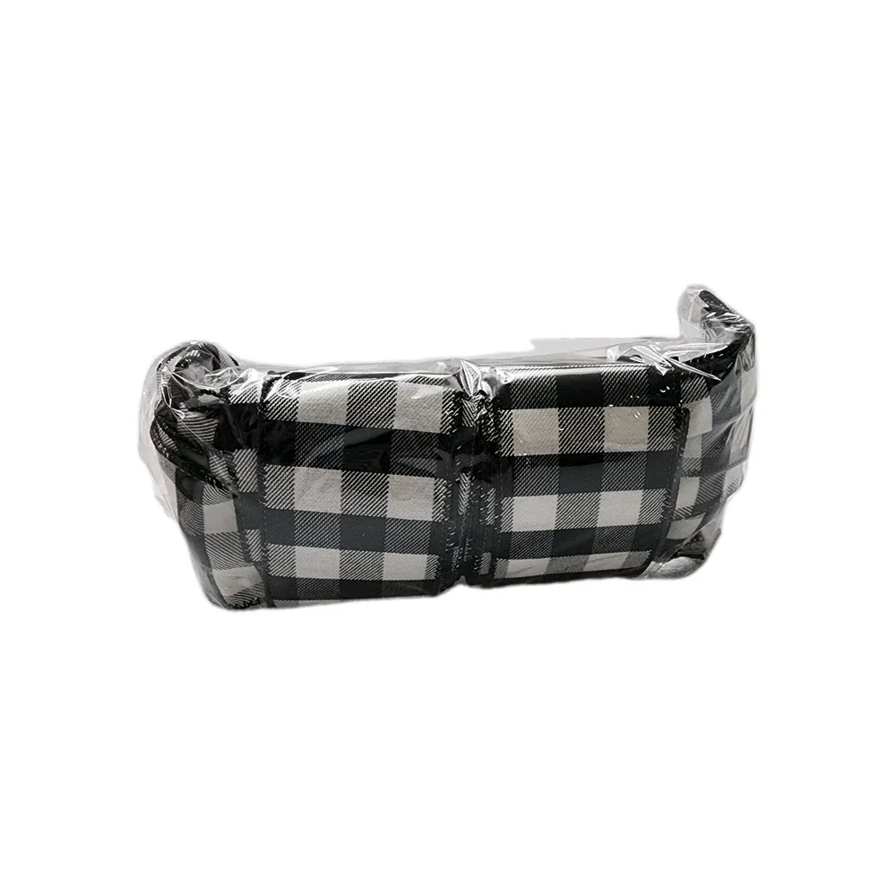 Buvane Tree Topper Bow Christmas Checker Black And White